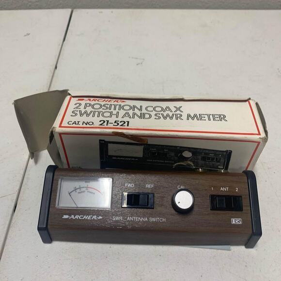 Vtg Archer 2 Position Coax Switch and SWR Meter 21-521 with Original Box - Picture 7 of 10